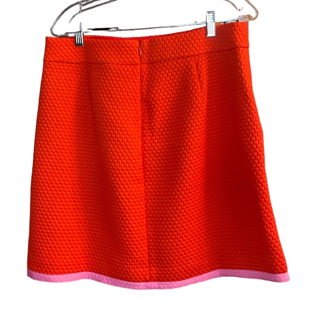 J Crew A-line Pink Orange sunset skirt in matelasse_Size: 12 - Picture 3 of 4
